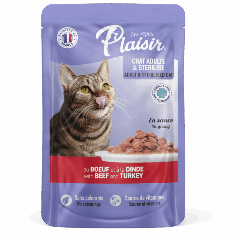 Les Repas Plaisir Émincés en Sauce Bœuf & Dinde Chat Adulte & Stérilisé (100 g)