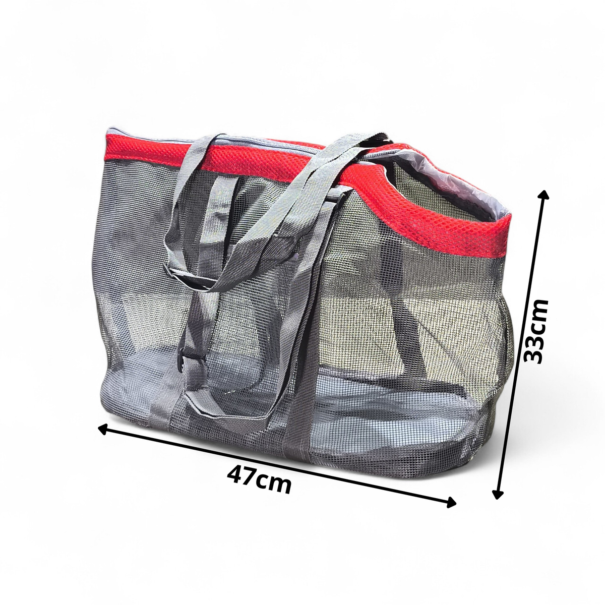 Sac de Transport en Maille pour Animaux – Cabas Fourre-Tout Respirant et Léger avec Grandes Anses, Idéal Sorties et Plage