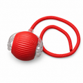 Balle Interactive Intelligente pour Animaux – Jouet Électronique Autonome avec Corde (Rouge)