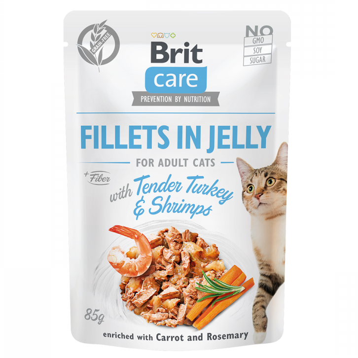 Brit Care أكياس فيليه بالجيلي، ديك رومي وروبيان (85 جرام)