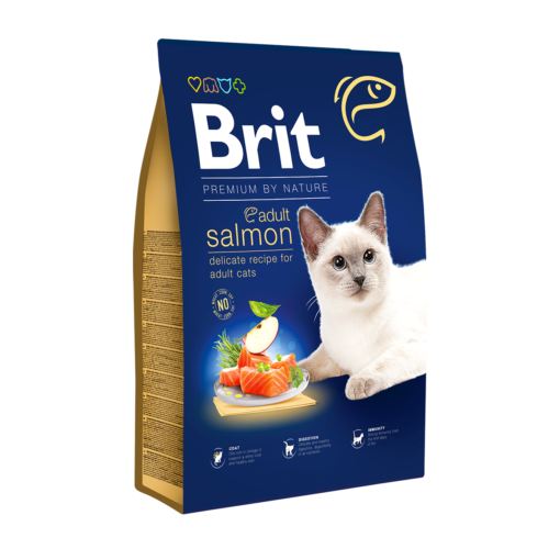 Brit Premium by Nature Adult Salmon Croquettes au Saumon pour Chat (1.5 kg)