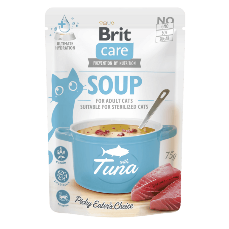 Brit Care Cat Tuna Soup حساء التونة لقطط بالغة ومعقمة (75 غ)