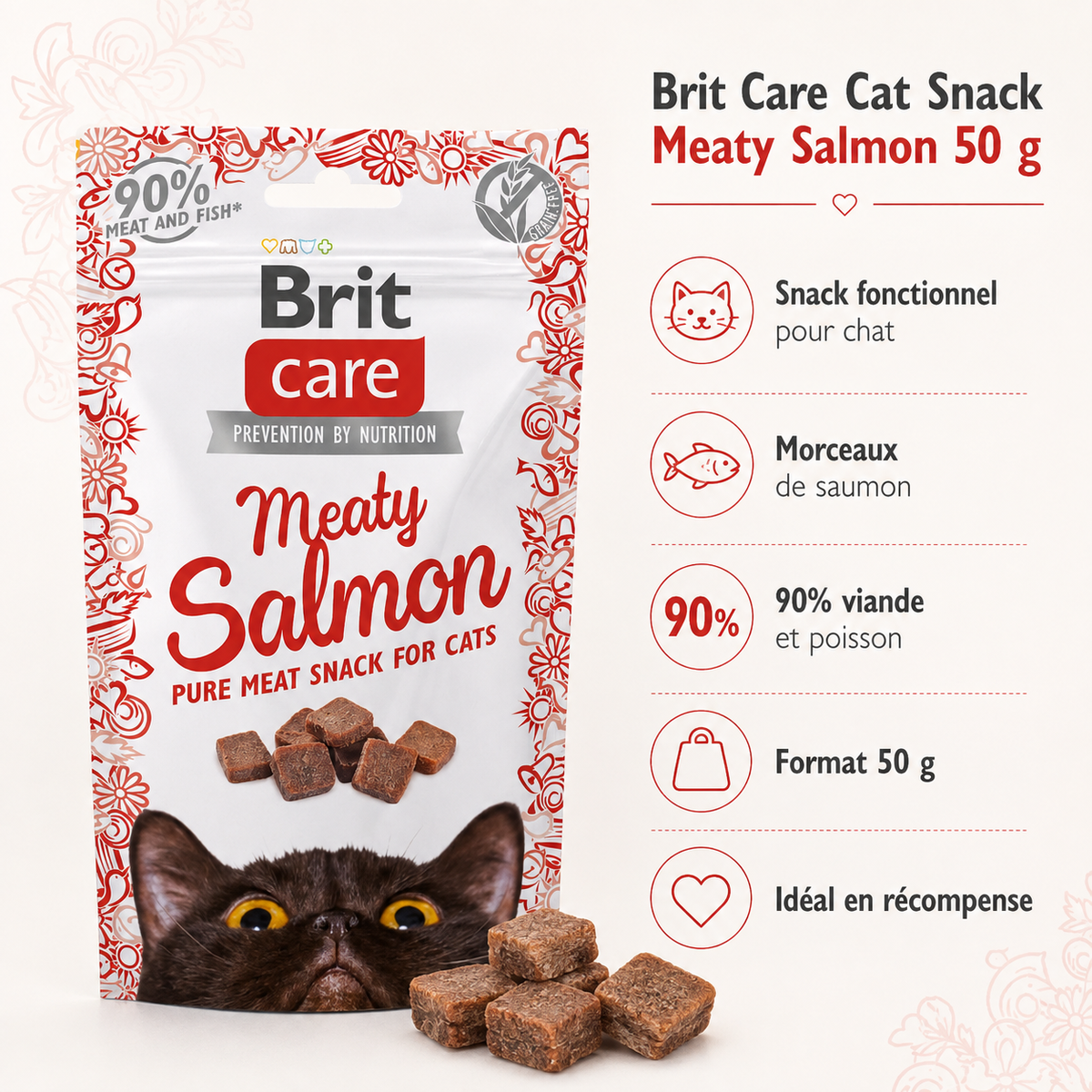 Brit Care Cat Snack Meaty Salmon (50 g)