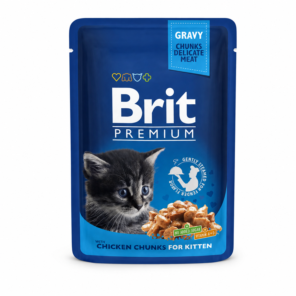Brit Premium كيس دجاج للقطط الصغيرة (100 غ)