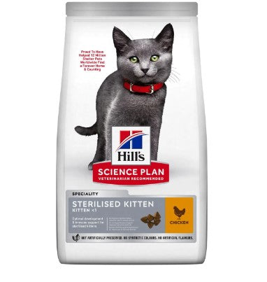 Hill’s Science Plan Croquettes pour Chaton Stérilisé au Poulet (1.5 kg)