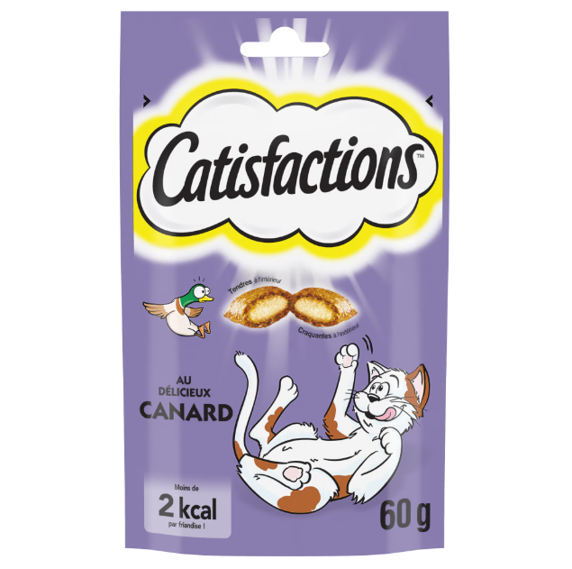 Friandises pour Chat Catisfactions au Canard (60g)