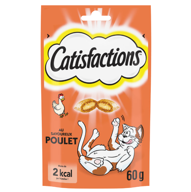 Friandises pour Chat Catisfactions au Poulet (60g)
