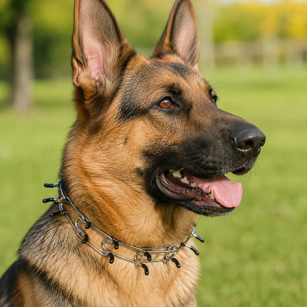 Collier Torquatus Éducatif en Acier pour Chien avec Embouts de Protection