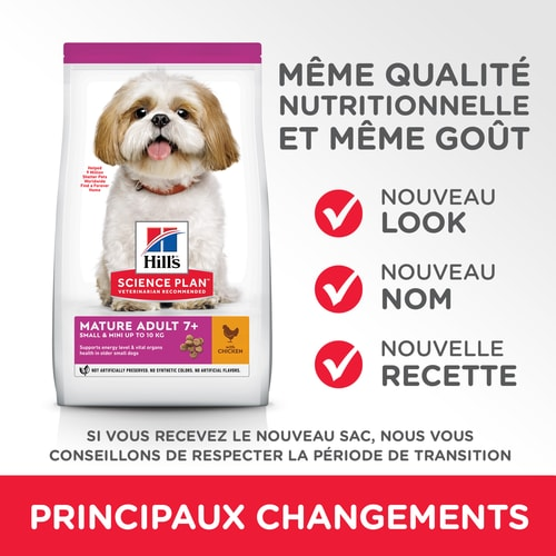 Croquettes Hill’s Science Plan Chien Adulte Mature 7+ Small & Mini au Poulet (3kg)