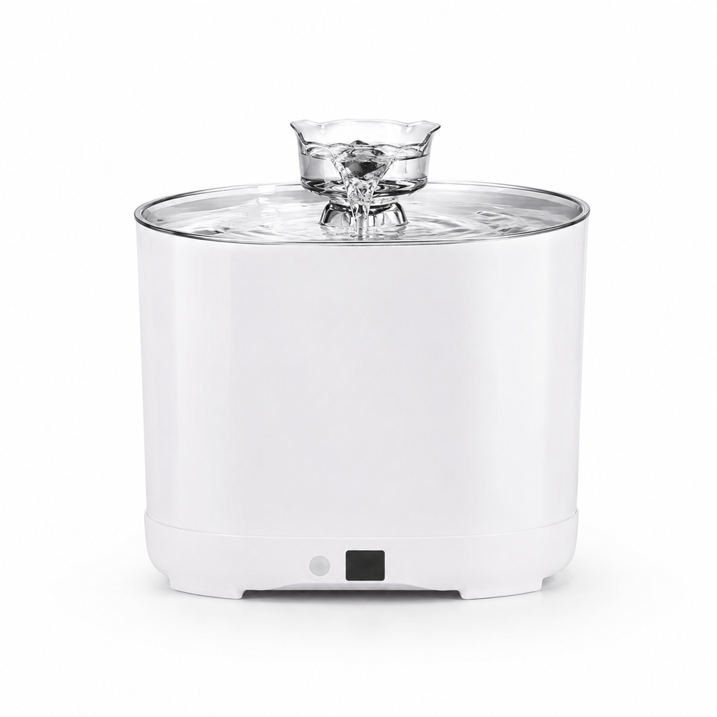Fontaine à Eau pour Chat et Chien Automatique – Distributeur d'Eau Électrique Silencieux avec Double Flux Jet et Source
