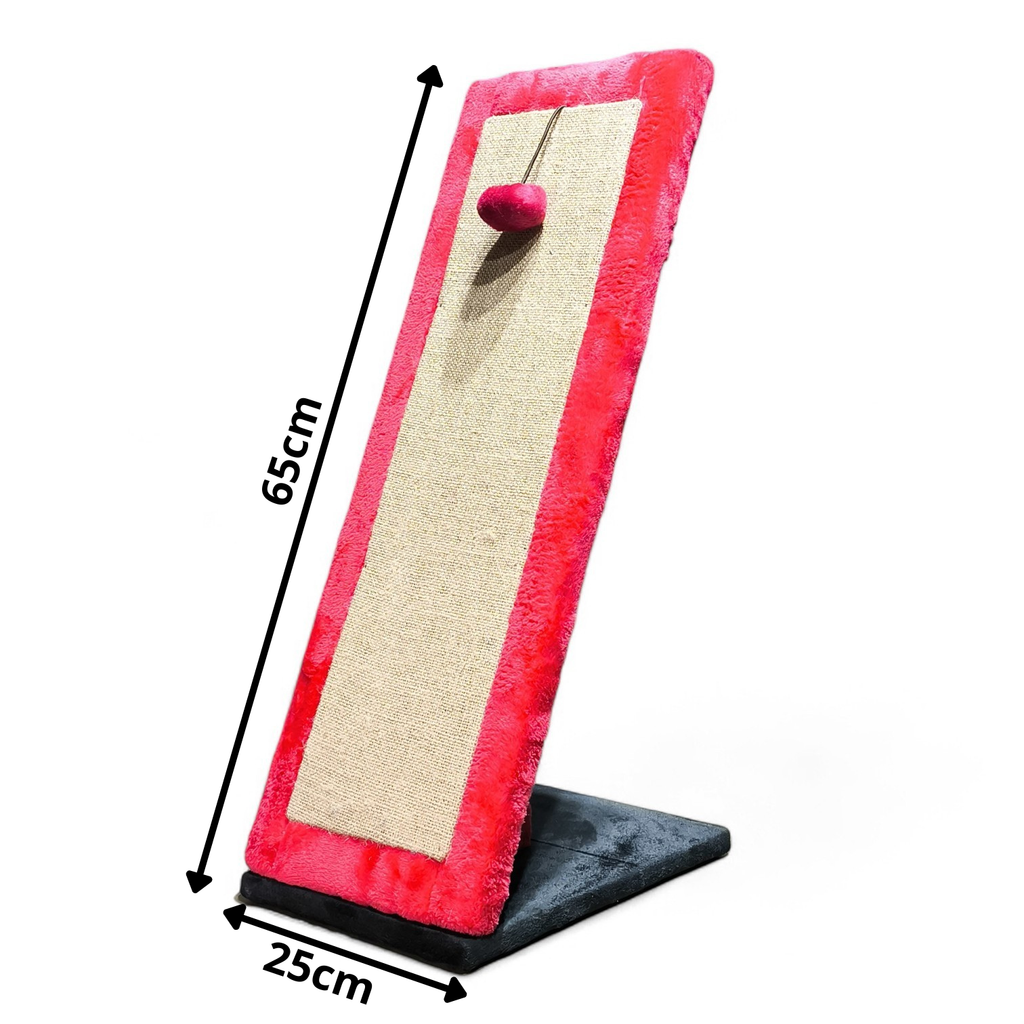 Griffoir Vertical Incliné en Sisal avec Balle Suspendue pour Chat