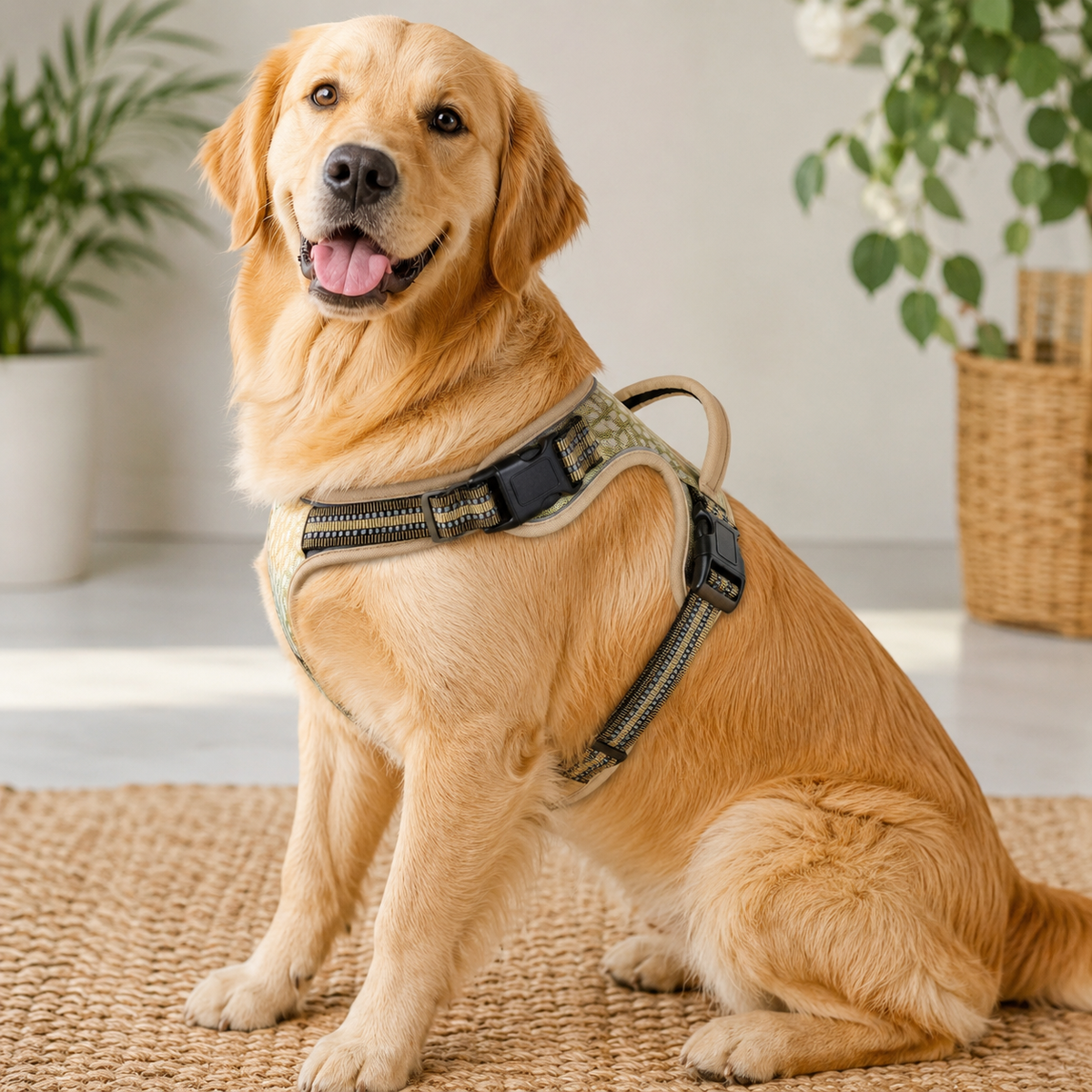 Harnais Anti-Traction Respirant pour Chien – Gilet Rembourré Réfléchissant et Réglable