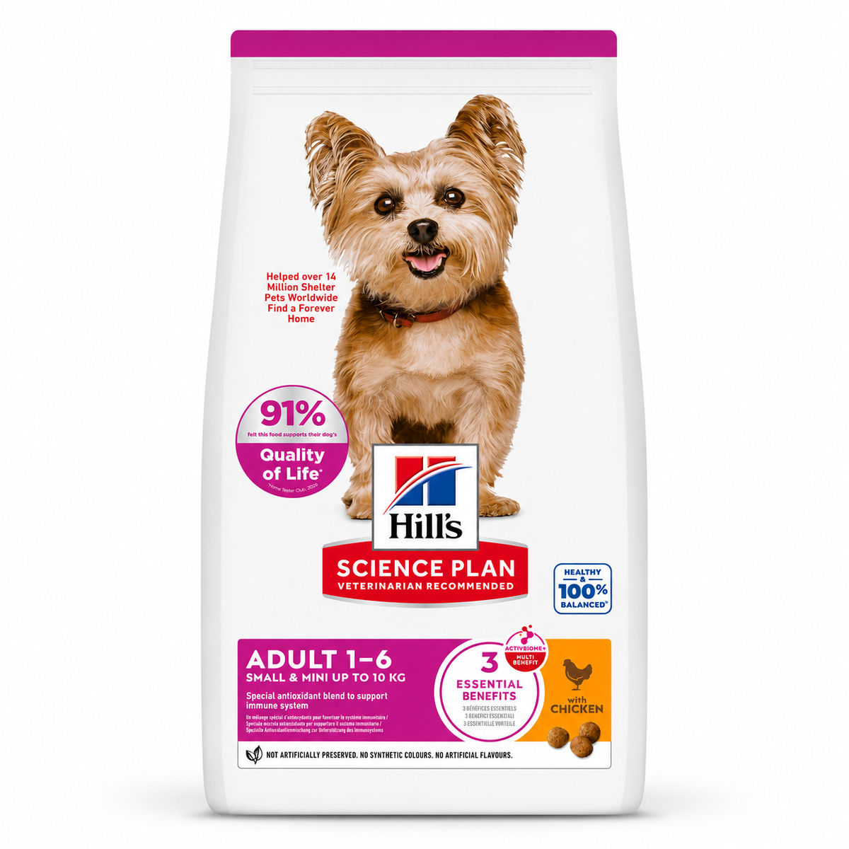 Hill's Science Plan Small & Mini Adult 1-6 au Poulet – Croquettes pour Chien de Petite Taille (1,5 kg)