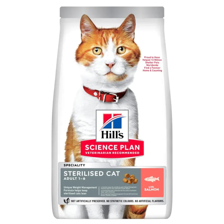 Hill’s Science Plan Croquettes pour Chat Stérilisé au Saumon (1.5 kg / 3 kg / 10 kg)