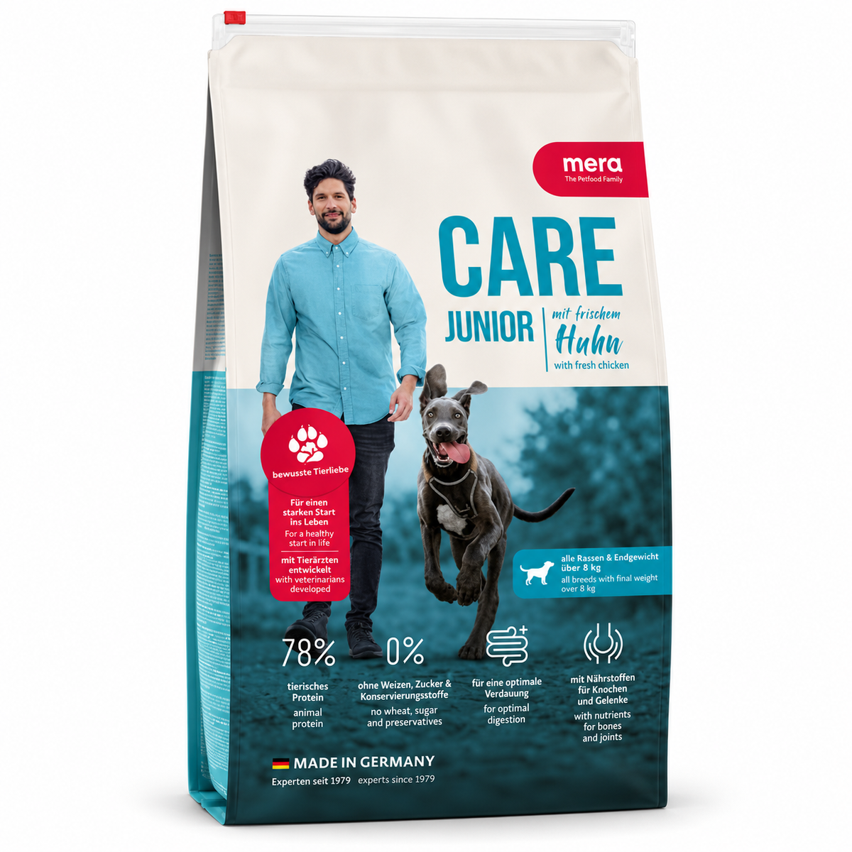 MERA Care Junior (Huhn / Poulet) – Croquettes pour Chiots de Grandes Races