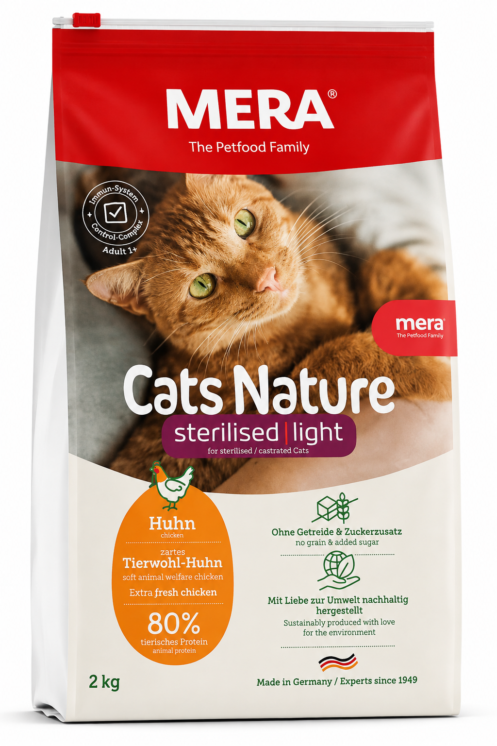 MERA Cats Nature Sterilised | Light (Poulet) – Croquettes pour Chat Adulte Stérilisé