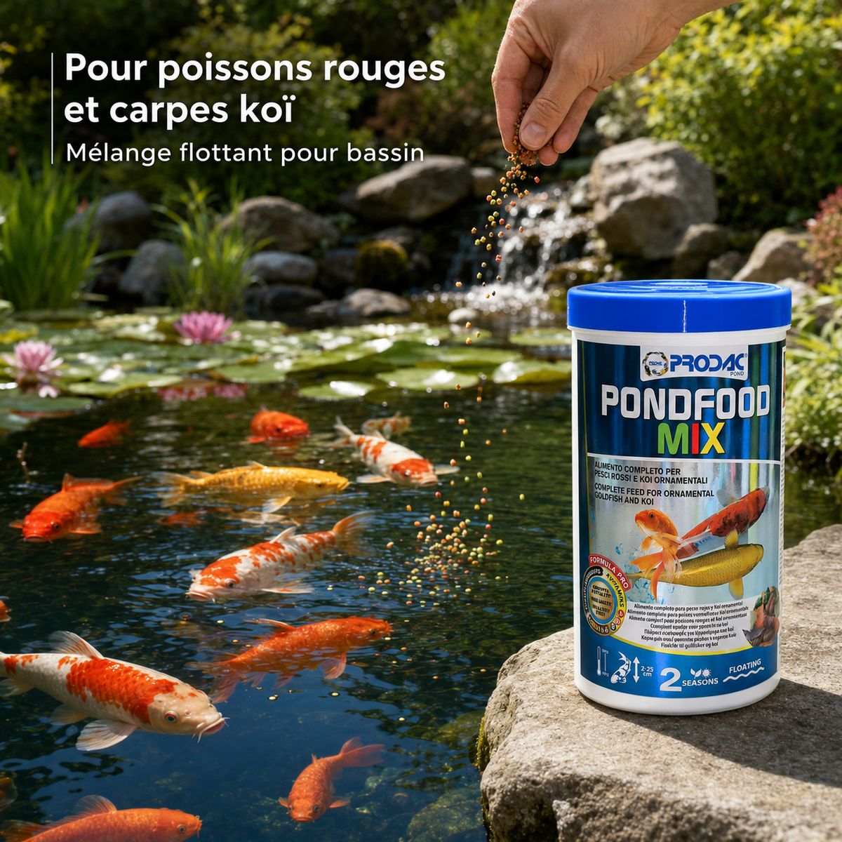 Nourriture Prodac Pondfood Mix pour Poissons Rouges & Carpes Koï