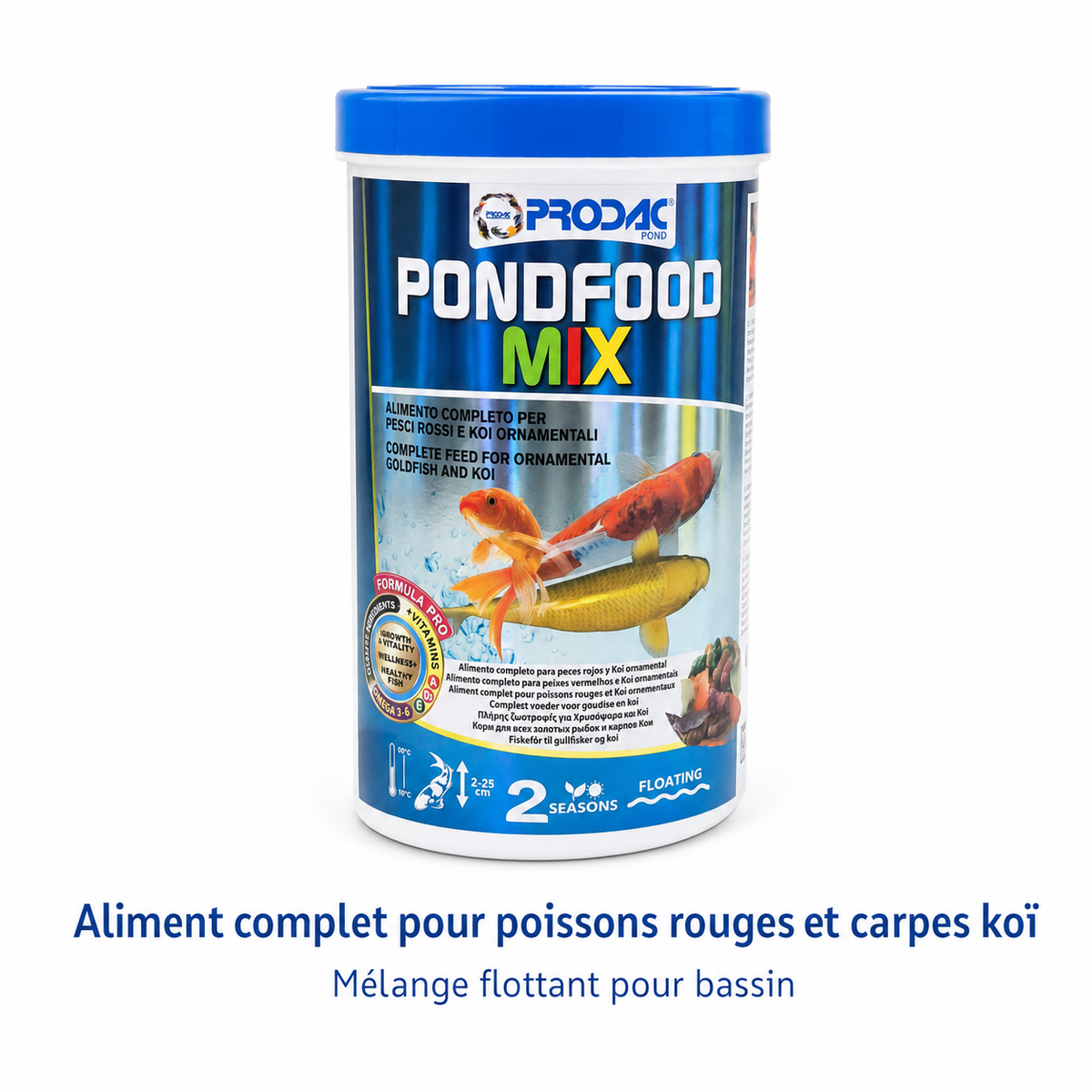 Nourriture Prodac Pondfood Mix pour Poissons Rouges & Carpes Koï