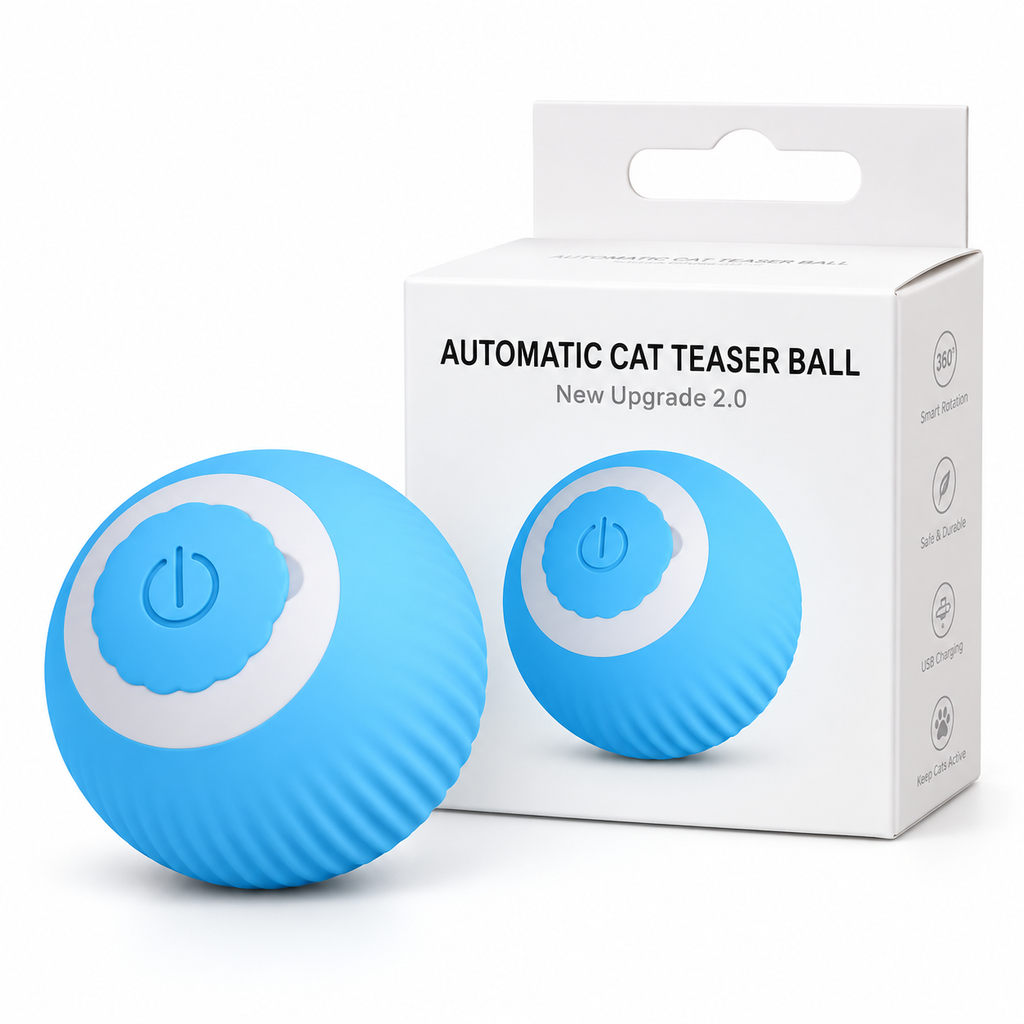 Petgravity Balle Intelligente Interactive – Balle Rotative Automatique Rechargeable pour Chat