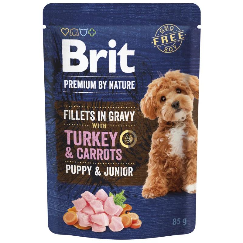 Pouch Brit Premium by Nature Filets en Sauce Dinde & Carottes Puppy & Junior (85g)