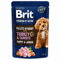 Pouch Brit Premium by Nature Filets en Sauce Dinde & Carottes Puppy & Junior (85g)