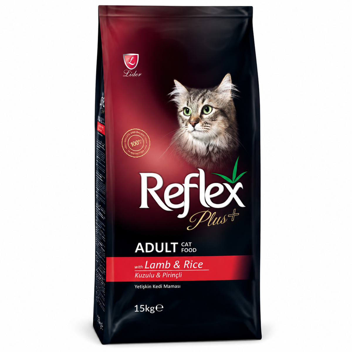 Reflex Plus Adult Cat (Agneau & Riz) 15 kg – Croquettes pour Chat Adulte