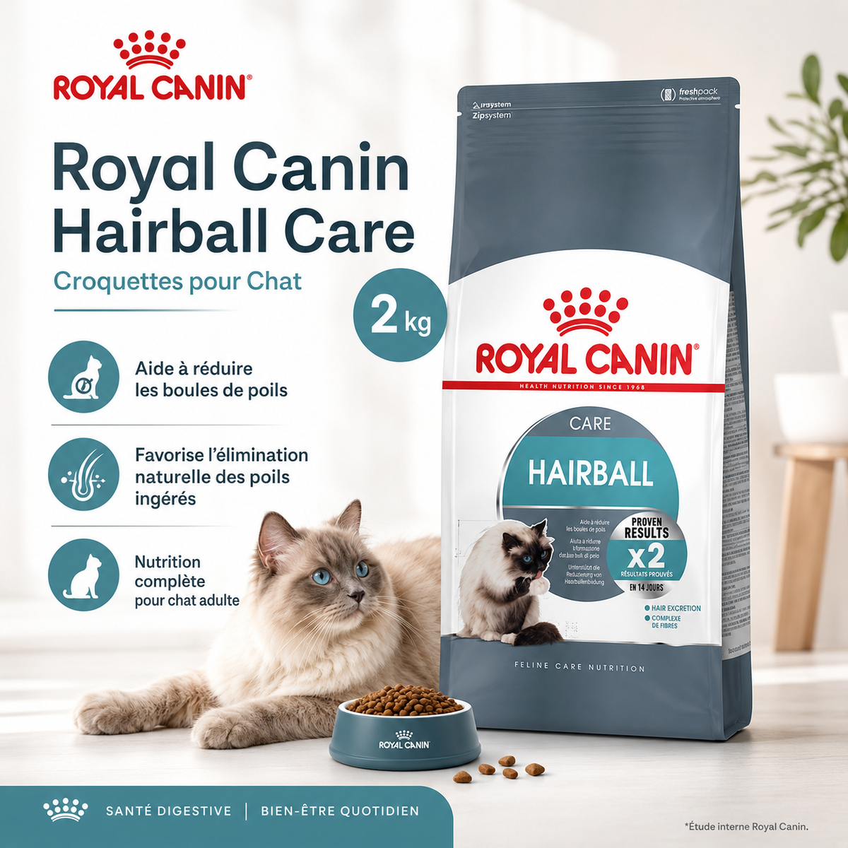 Royal Canin Hairball Care – Croquettes pour Chat (2 kg)