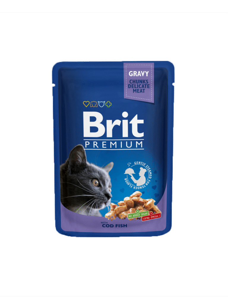 Brit Premium كيس سمك القد للقطط البالغة (100 غ)
