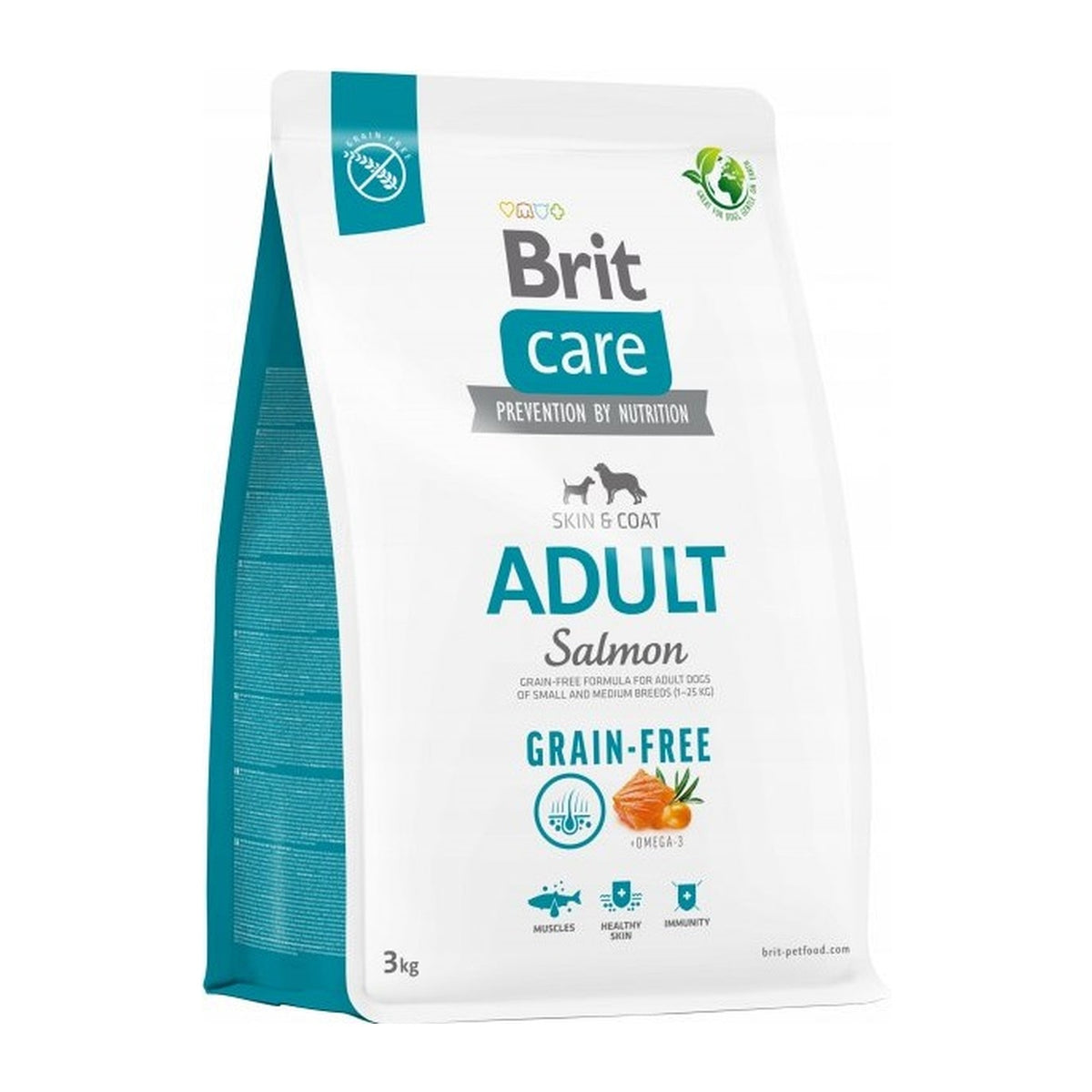 Croquettes Brit Care Grain-Free Adult Salmon Skin & Coat Chien Petite et Moyenne Race