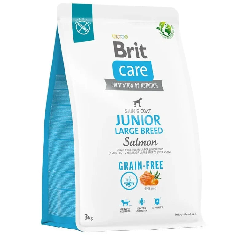 Croquettes Brit Care Grain-Free Junior Salmon Large Breed (3 kg)