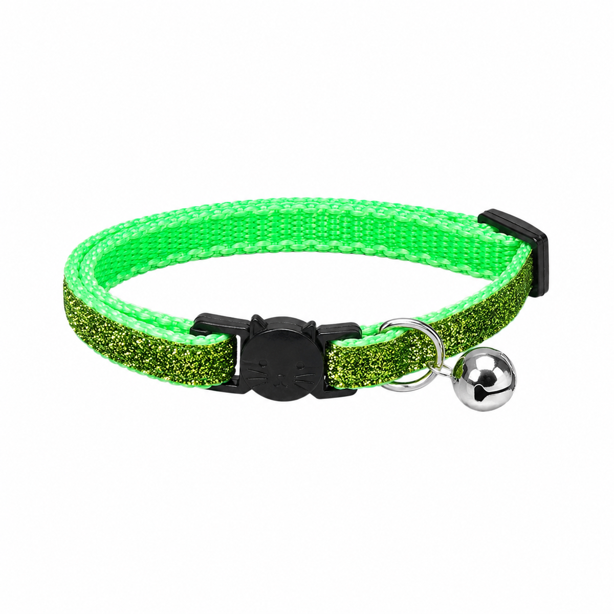 Collier Pailleté Réglable avec Clochette pour Chat