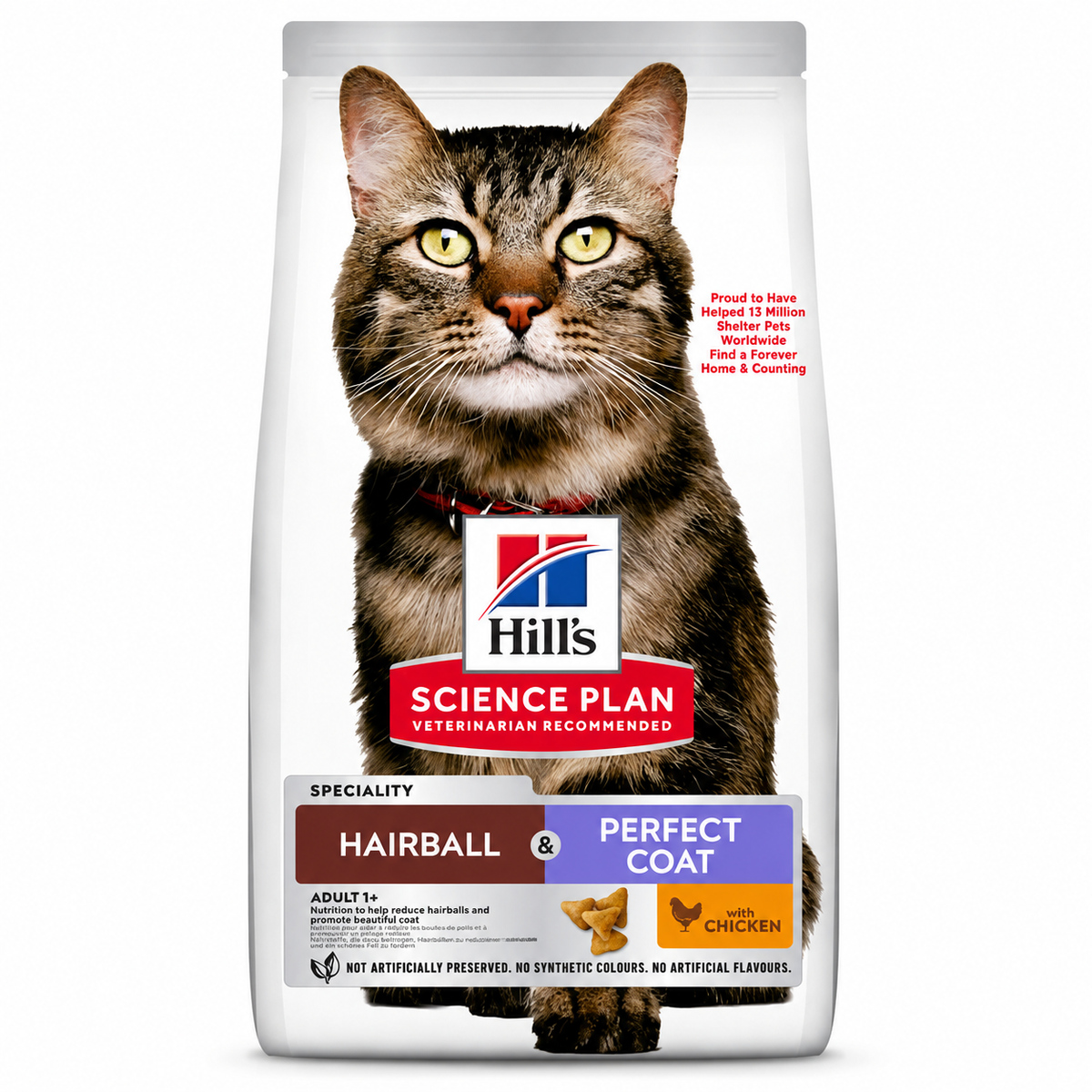 Hill’s Science Plan Croquettes Chat Boules de Poils et Pelage Parfait au Poulet (1.5 kg / 7 kg)
