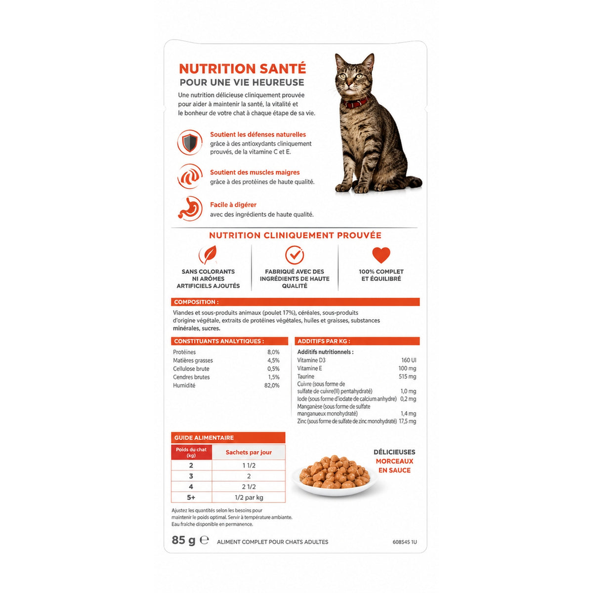 Hill’s Science Plan Sachet Pâtée pour Chat Adulte au Poulet (85 g)