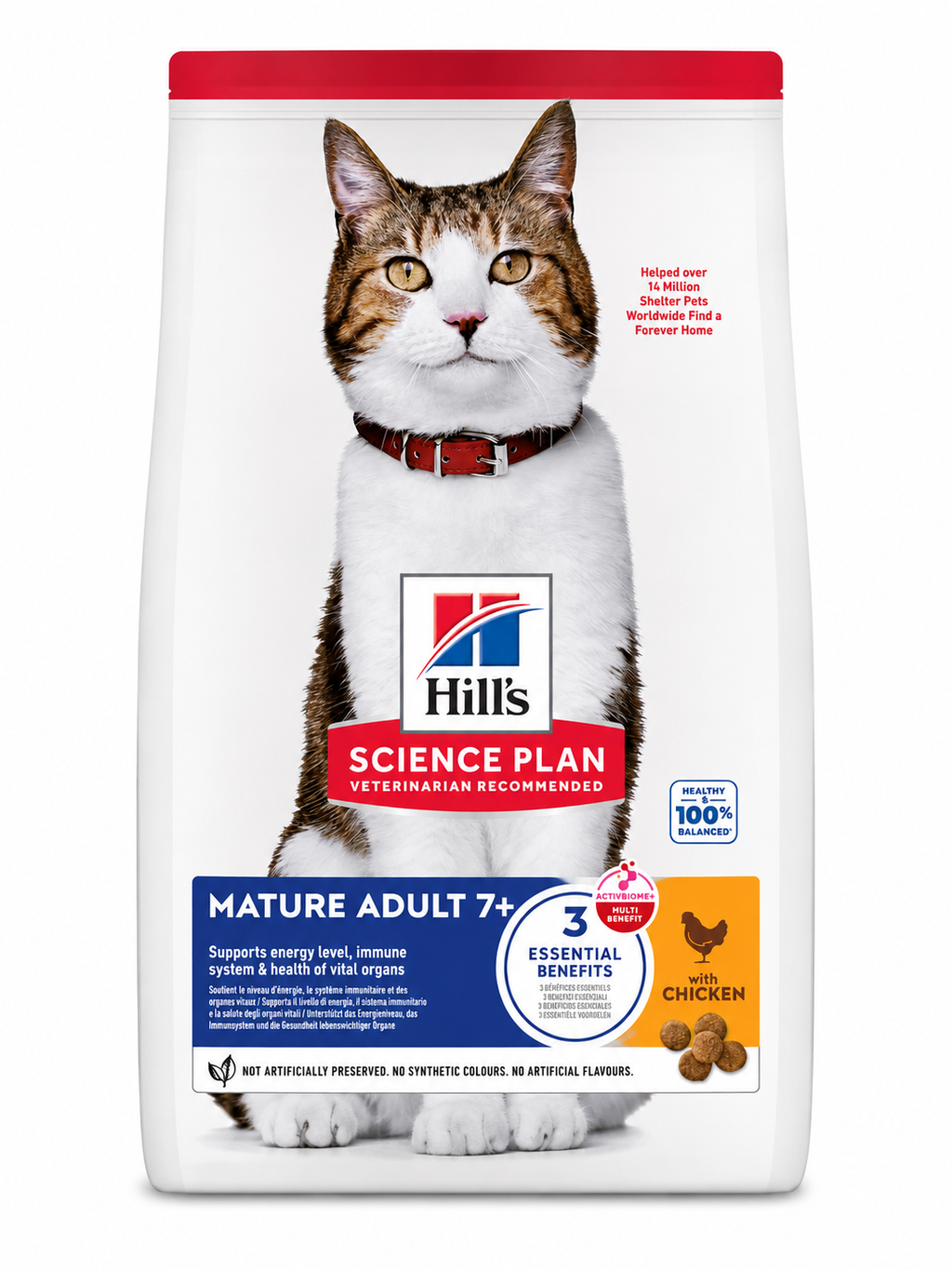 Hill's Science Plan Mature Adult 7+ au Poulet – Croquettes pour Chat Senior (1,5 kg)