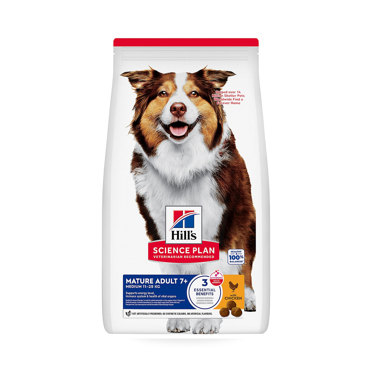 Hill's Science Plan Medium Mature Adult 7+ au Poulet – Croquettes pour Chien Senior (2,5 kg ou 14 kg)