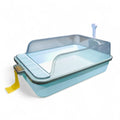 maroc-animalerie light blue enclosed cat litter box with sifting tray and scoop