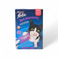 Maroc-animalerie Felix Deli Moments liquid cat snacks with duck flavour, low calorie, no added sugar, 4x10g servings.