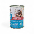 maroc-animalerie Frendi cat food can with beef chunks in delicate sauce, 400g, over 70% meat, with added minerals, no preservatives or artificial colors.