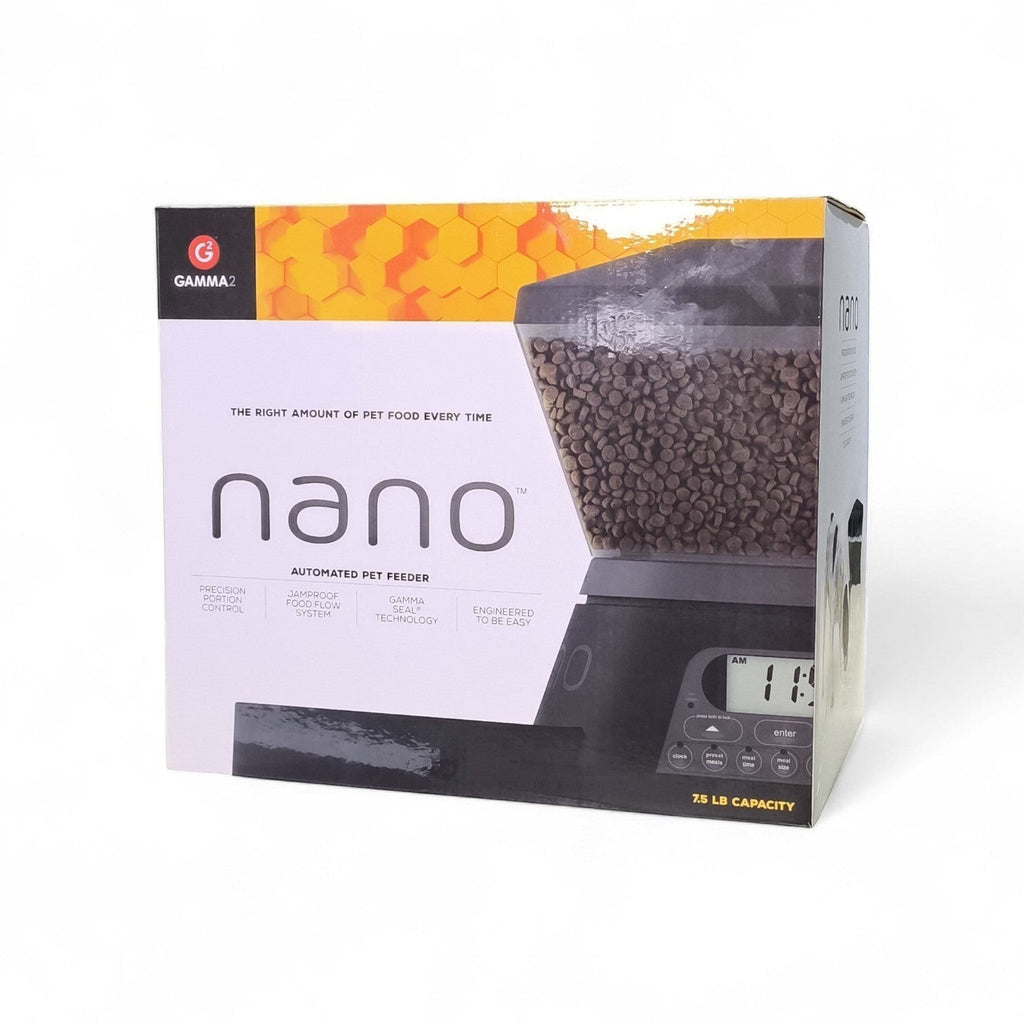 Maroc-animalerie Nano Automated Pet Food Feeder with 7.5 lb capacity, precision portion control, and jam-proof food flow.