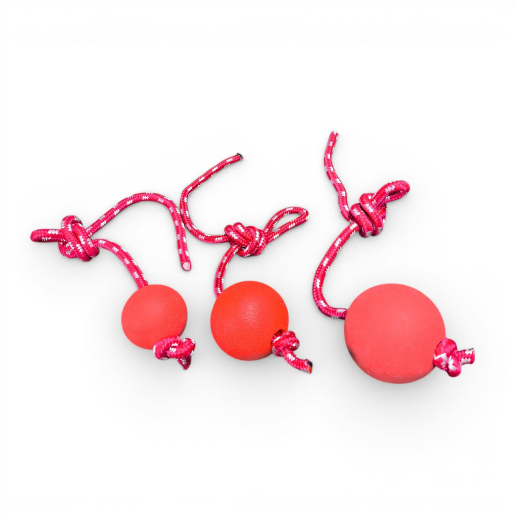 Maroc-animalerie orange dog rope ball toy for interactive play and dental health. Durable, non-toxic material.