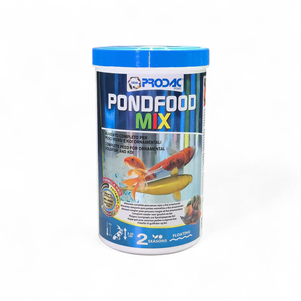 maroc-animalerie PRODAC Pondfood Mix floating feed for ornamental goldfish and koi, enriched with vitamins and Omega 3-6.