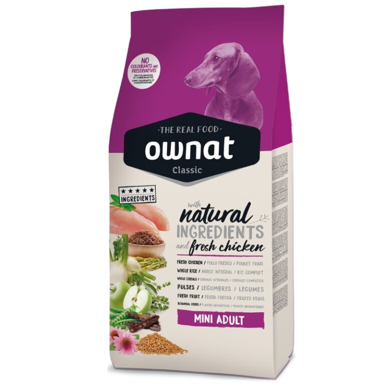 Croquettes Ownat Classic Mini Adult Poulet Frais (4kg)