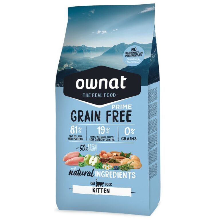 Ownat Grain Free Prime Kitten Croquettes Sans Céréales pour Chaton (3 kg)