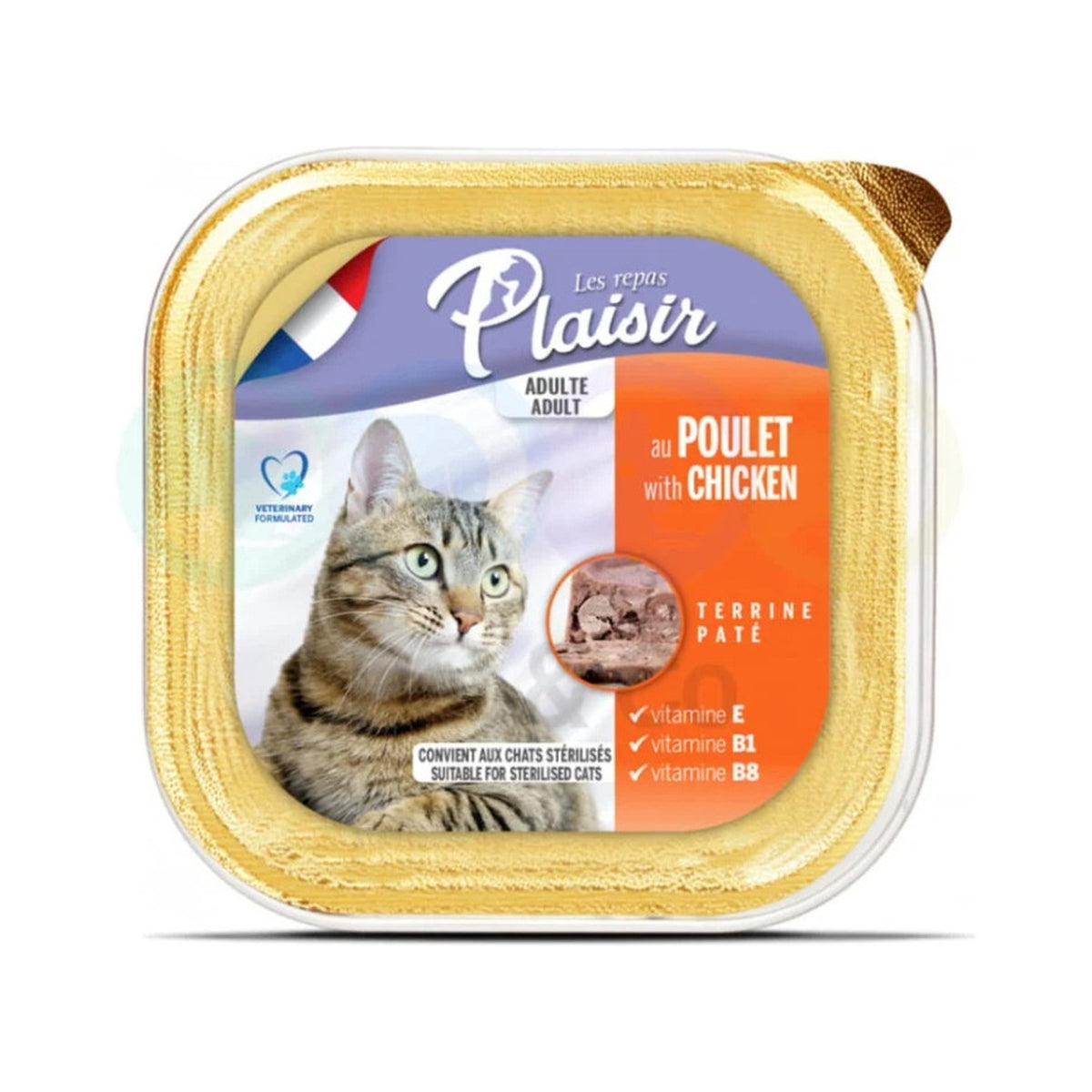 Pâtée en Barquette Les Repas Plaisir pour Chat Adulte au Poulet (100g)