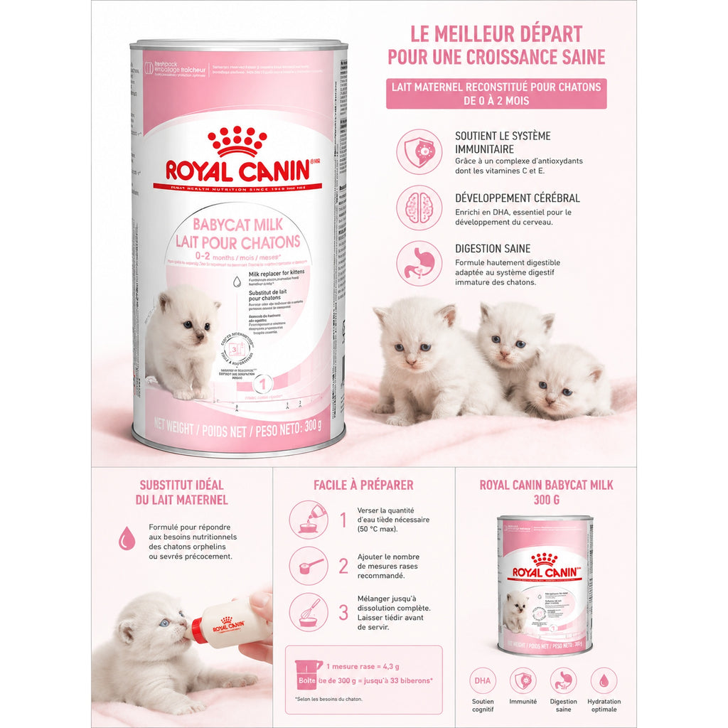 Royal Canin Babycat Milk – Lait de Remplacement pour Chaton (300 g)