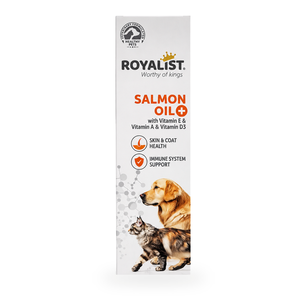 Royalist Salmon Oil+ Paste – Pâte à l'Huile de Saumon Enrichie avec Vitamines A, D3 & E pour Chiens et Chats