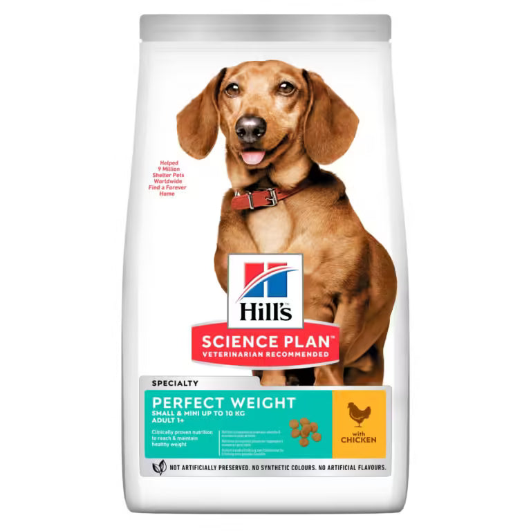 Croquettes Hill’s Science Plan Chien Adulte Perfect Weight Small & Mini au Poulet (1.5kg)